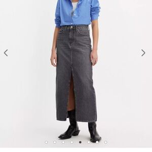 NWT Levi’s Black Denim Ankle Column Skirt